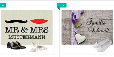 Hochzeits-Fußmatten