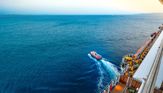 Blick aus Kreuzfahrtkabine