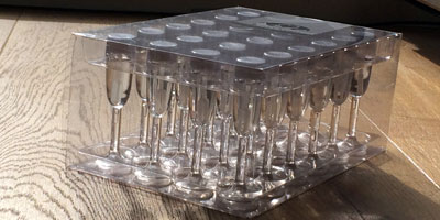 Seifenblasen Champagnerglas